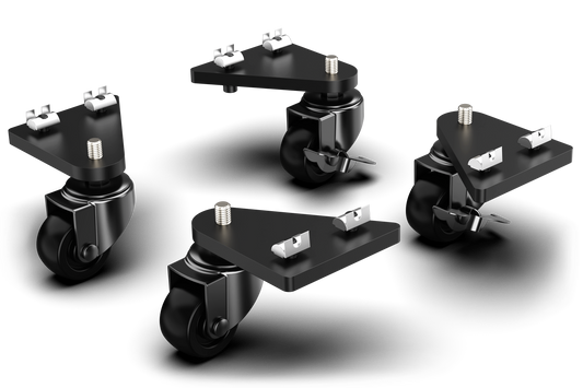 Universal Caster Wheels with Brake & Mounting Brackets