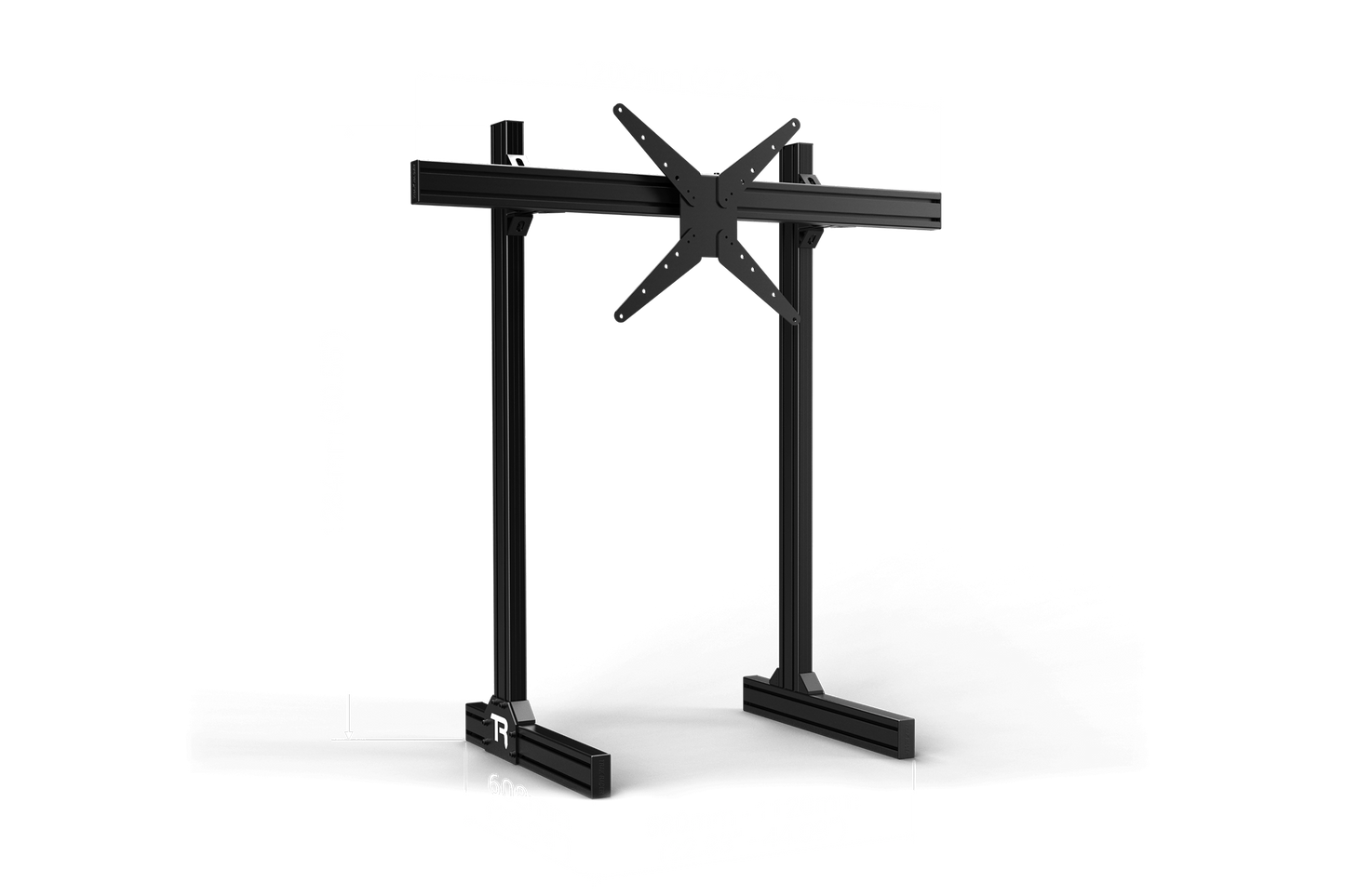 Freestanding Single Monitor Stand - up to 80" - Center Profile 1200mm Long