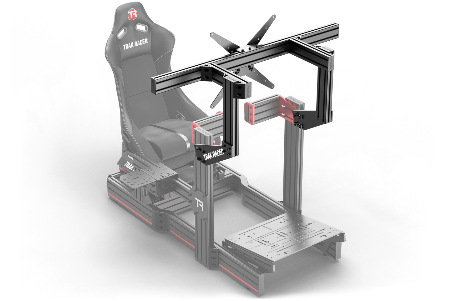 Cockpit-Mounted Single Monitor Stand - up to 80" - Display Centre Profile 800mm Long