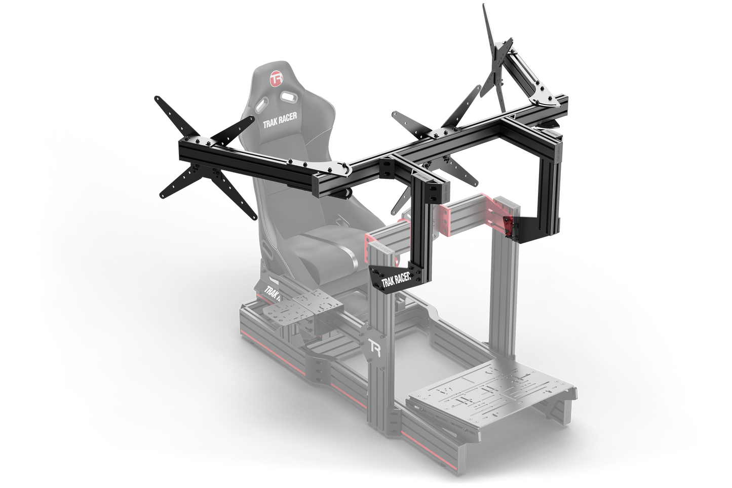 Cockpit-Mounted Triple Monitor Mount -  up to 45" Displays