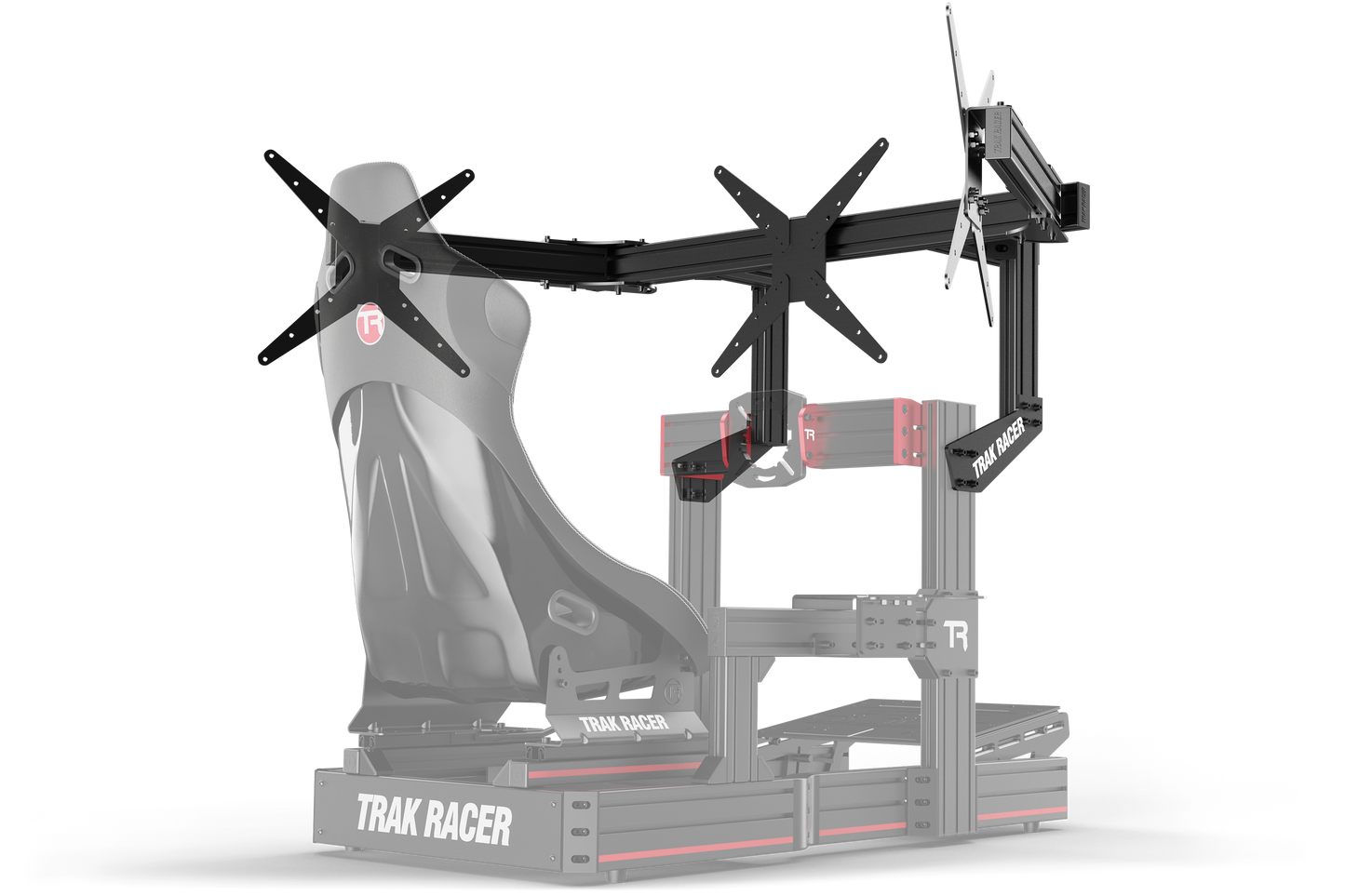 Cockpit-Mounted Triple Monitor Mount -  up to 45" Displays