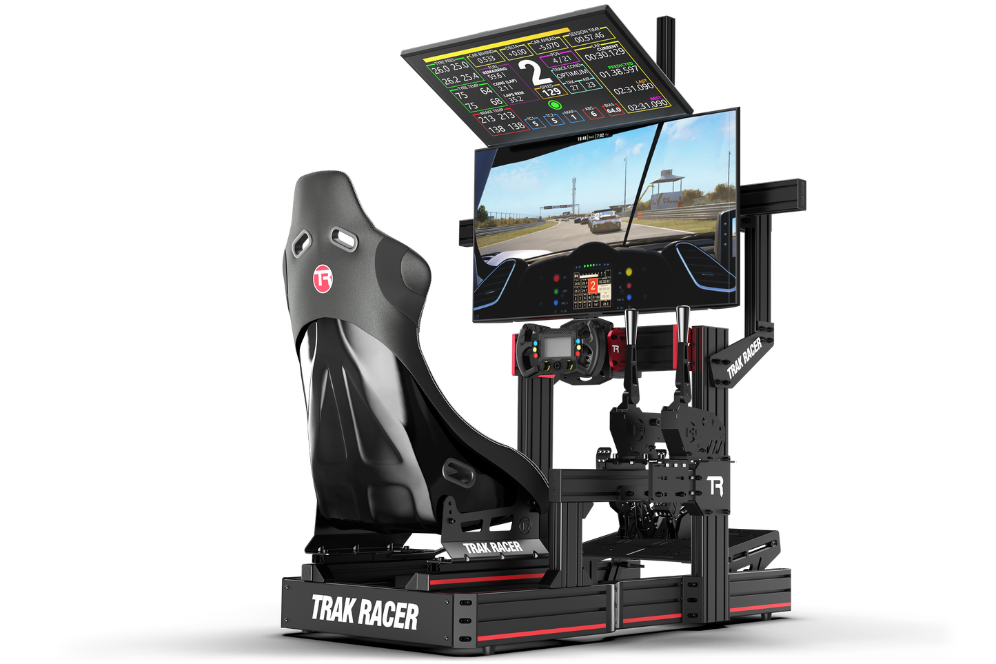 Cockpit-Mounted Dual Monitor Stand - up to 80" Displays