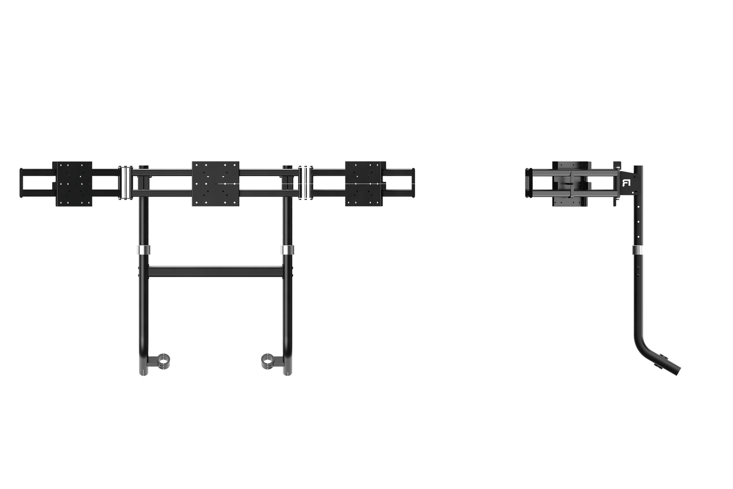 Integrated Triple Monitor Stand for Trak Racer TR8