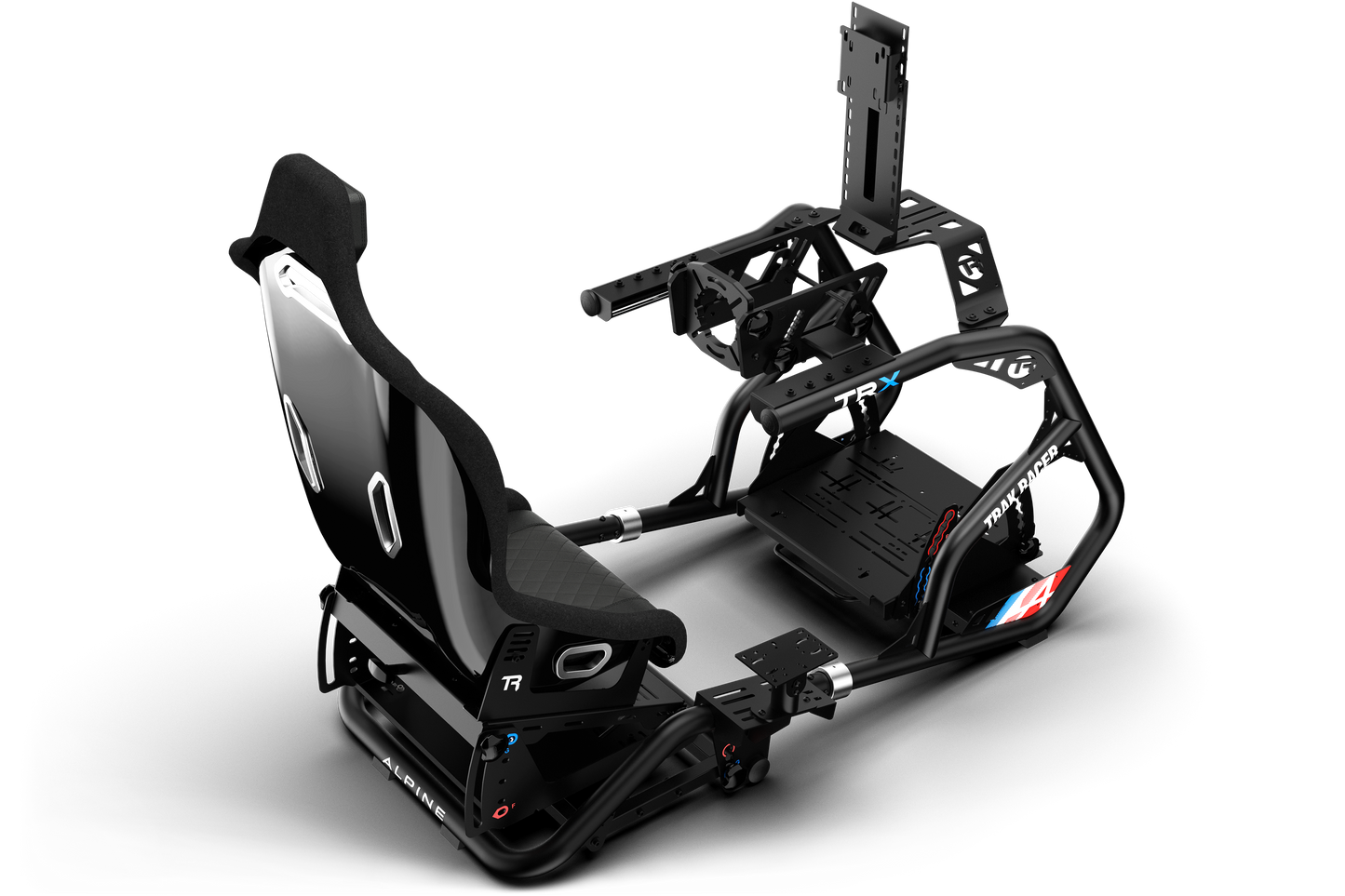 Integrated Single Monitor Stand for Trak Racer Alpine Racing TRX - Holds up to 70"